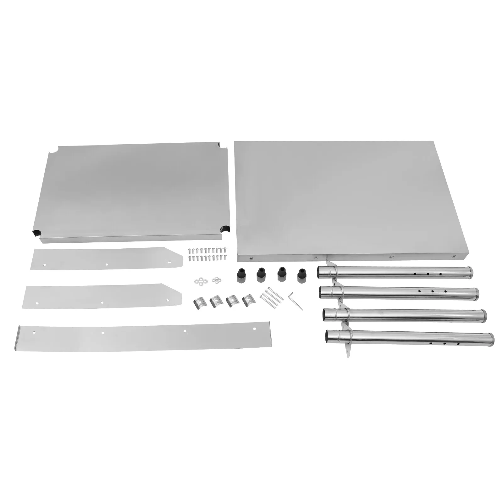 Meja Kerja Komersial yang Dapat Disesuaikan dengan Meja Persiapan Backsplash Sidesplash untuk Penyimpanan Dapur