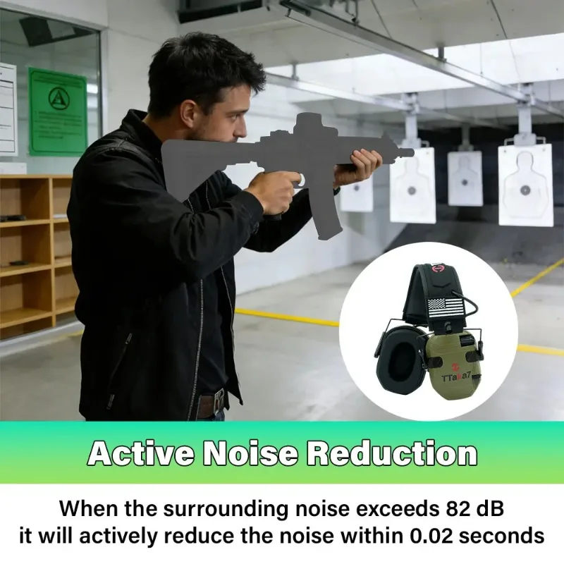 W1/W3 New Tactical Electronic Shooting Foldable Earmuff Case Anti-noise Headphone Sound Amplification Hearing Protection Headset
