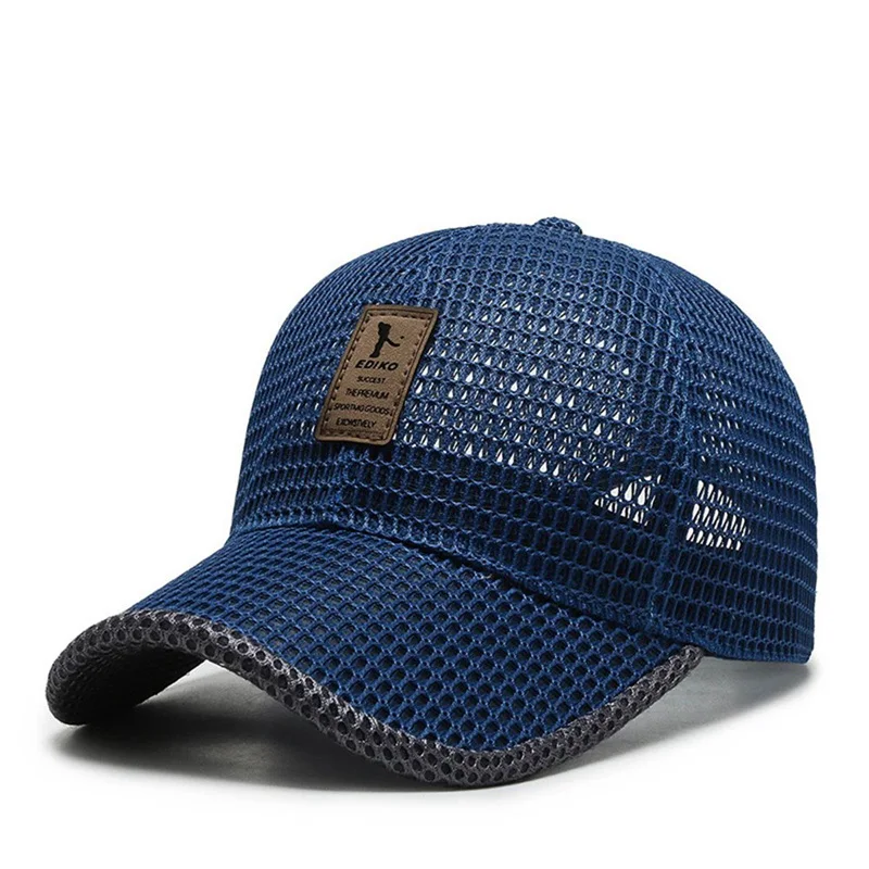 

Summer Breathable Full Mesh Baseball Cap Unisex Women Men Letter Label Decorate Simple Solid Color Outdoor Sport Golf Cap