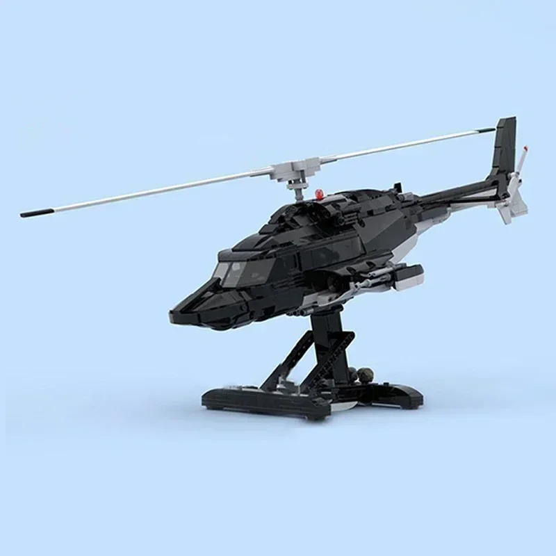 Klocki konstrukcyjne wojskowe, helikopter specjalnego przeznaczenia Air Wolf, technologia MOC, prezenty, zabawki świąteczne, zestawy DIY do samodzielnego montażu.