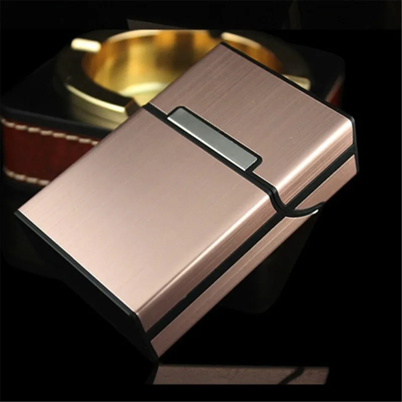 1Pc Candy Color Cigarette Case Cigarettes Capacity Fashion Aluminum Cigarettes Case Magnetic Buckle Tobacco Box Women Men