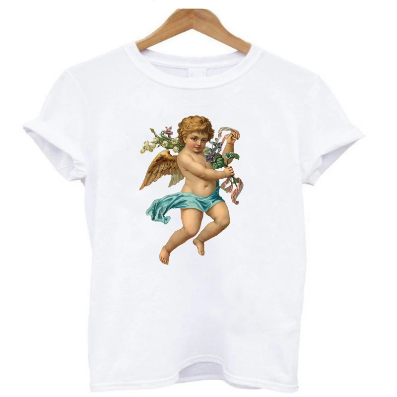2Pcs/Lot Cute Cupid Angel Iron On Stickers Heat Adesivos Thermal Transfer Patches For Children's Ironing Clothing Kids T Shirt view 3