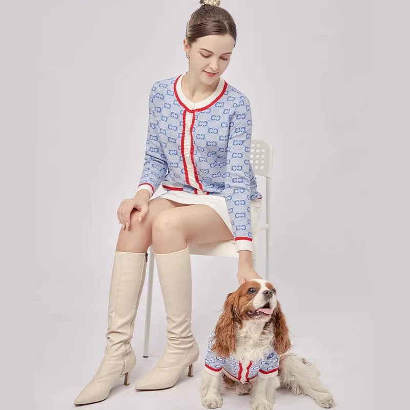 The New Dog Sweater Pet Clothes Parent-child Wear Autumn and Winter Leisure Seven Sizes