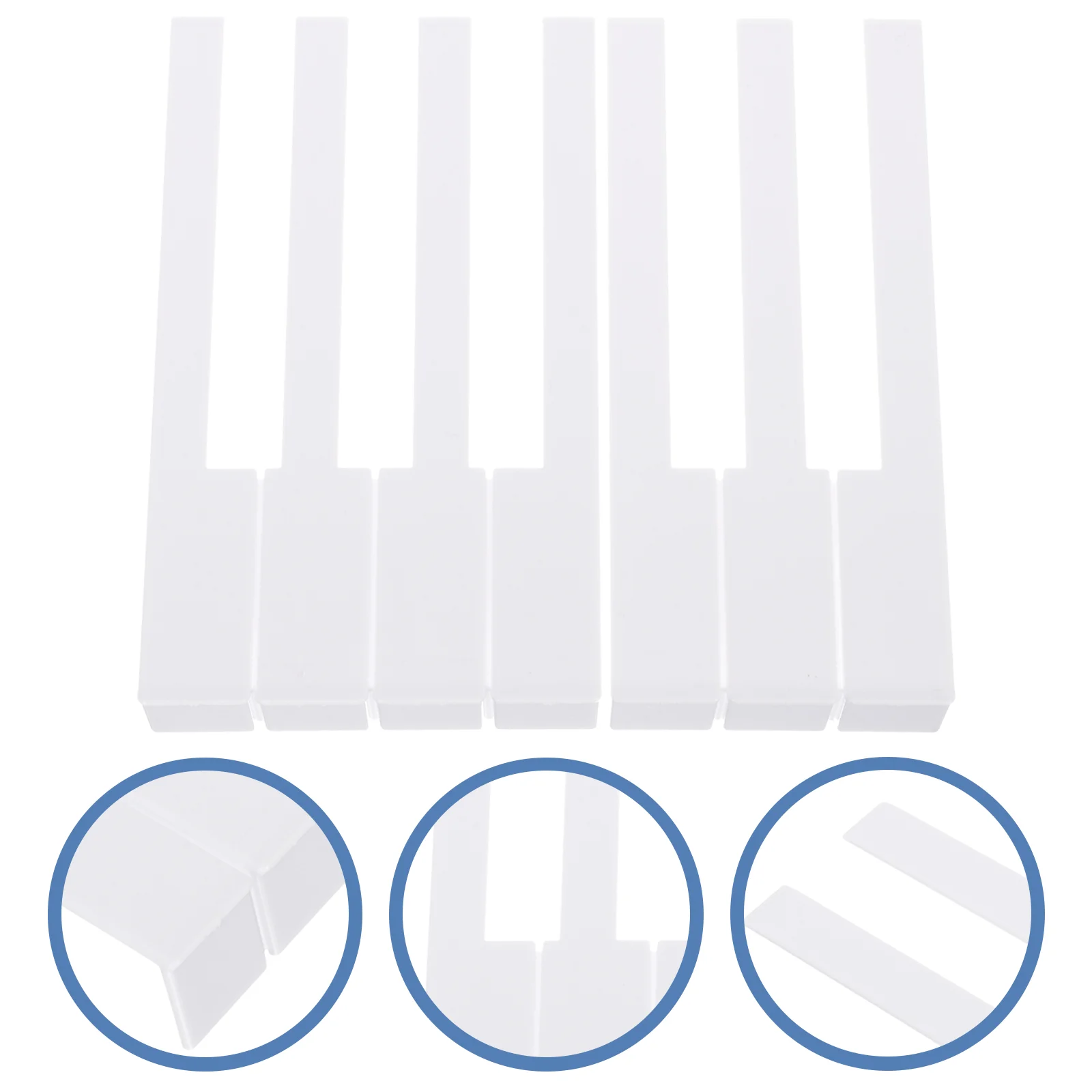 

2 Pcs Piano Keys Repair Materials Keytop Musical Instrument Part Vertical Kit Keytops Repairing Plastic Gadgets