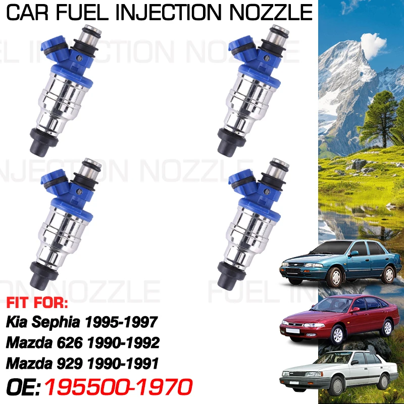 For Kia Sephia Kia Mentor 1995-1997 Mazda Capella Mazda 626 1990-1992 1x Fuel Injectors Nozzle Injection 195500-1970 B6S7-13-250