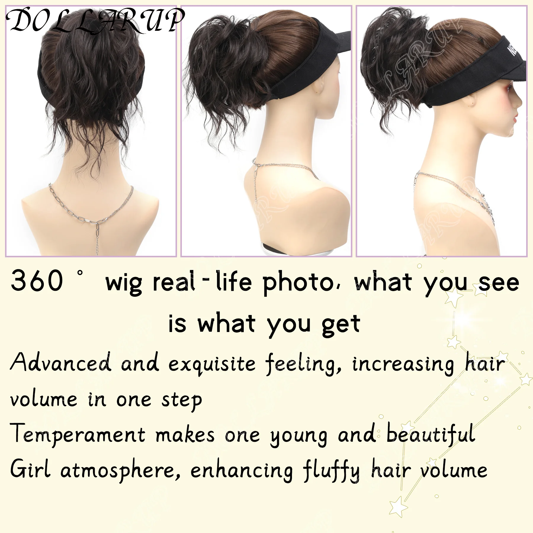 

Synthetic Hair Bun Chignon Messy Curly Hair Band Elastic Scrunchy False Hair Pieces For Women Hairpins Black Brown
