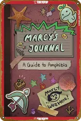 Marcy's Journal:A Guide To Amphibia (Hardcover) Comic style Poster Retro Metal Tin Sign Home Kitchen Bar Cafe Club Cave Vint