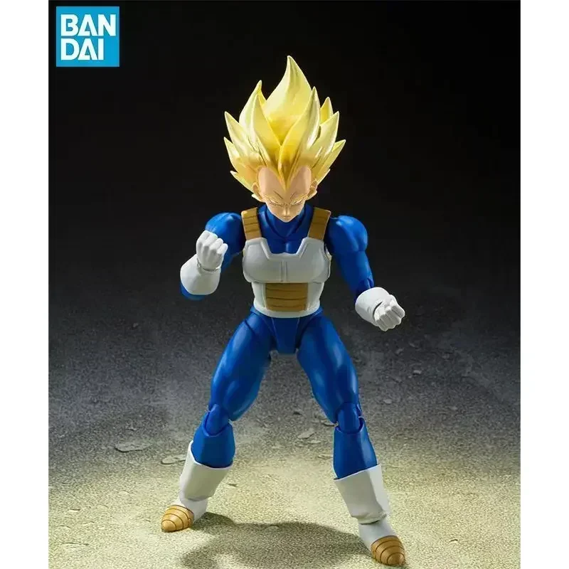 In Stock Dragon Ball Original Bandai S.H.Figuarts Super Saiyan 2 Awakening Vegeta Action Figure In Stock Anime Model Series Toys