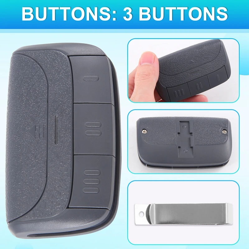 Universal Gate Remote Control Garage Door Control 3 In 1 Multifrequency Remote 310-390Mhz Rolling Code Remote Control-AT81