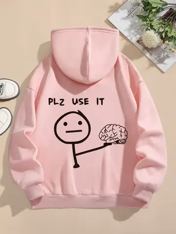Komik Bol Kesim Çizgi Roman Kapüşonlu Üstler Kawaii Sonbahar Kış Y2k Sokak Giyimi Günlük Kapüşonlu Üstler Harajuku Sweatshirtler Kapüşonlu Sweatshirt Üstleri