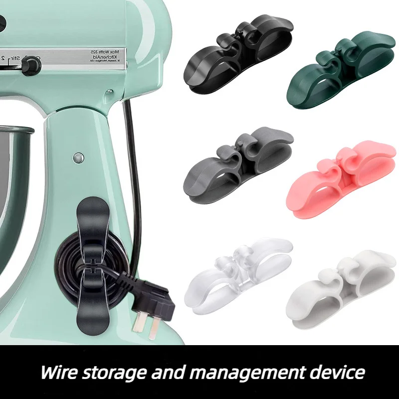 

Household cable straightener, charging cable, kitchen wall mounted plug storage, sorting, winding device fixing clip