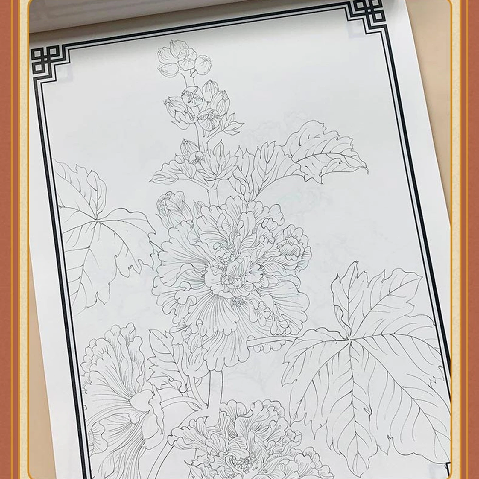 رسم اللوحة الصينية على الطراز الصيني، مجموعة نسخ رسم الفرشاة الجميلة هذه، شخصيات المناظر الطبيعية، ألبوم نسخ الزهور والحيوانات الأساسية #5