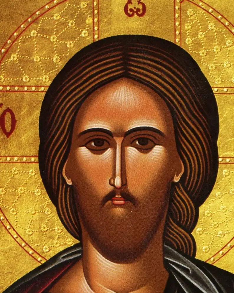 Great High Priest Enthroned Jesus Christ Greek Orthodox Icon of Our Lord Byzantine Canvas Art Wall, Religious Ikon Home Decor