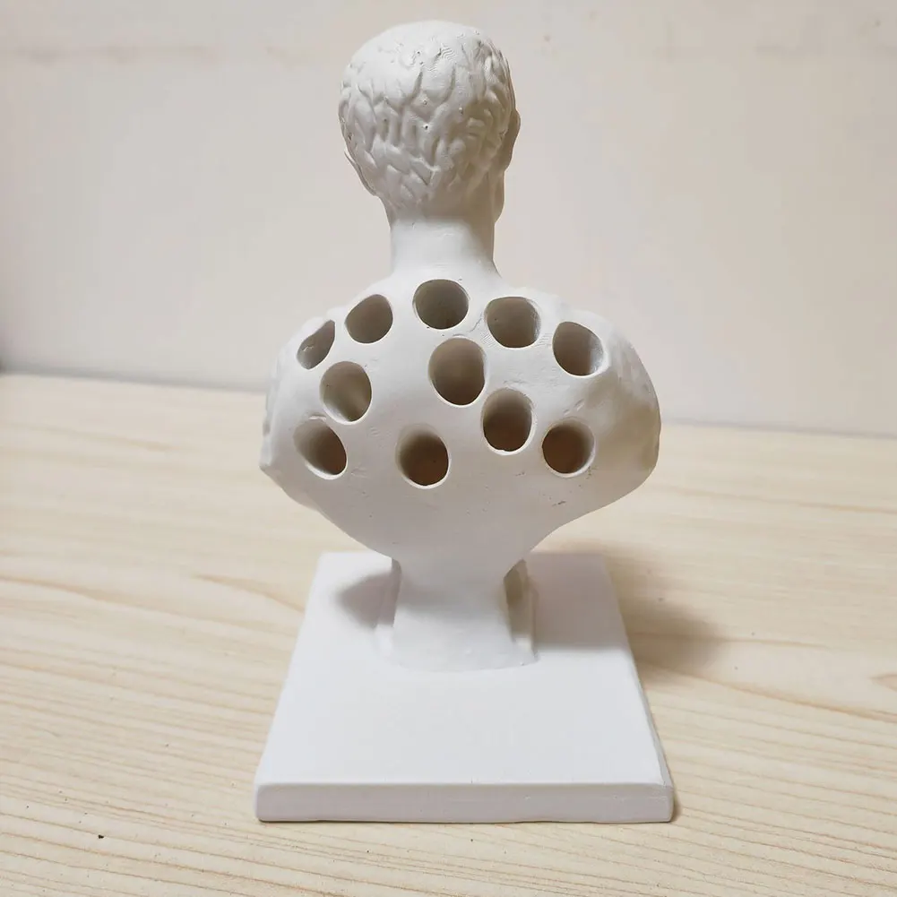 Julius Caesar Statue Stifthalter, kreativer Stifthalter, Organizer, dekorativer Stift- und Bleistifthalter, Kunstharz-Stiftregal für Lehrer, Geschenk