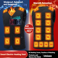 Smart Charging Heated Vest Electric Heating Thermal Down Jacket Heated Cotton Coat Winter Warm