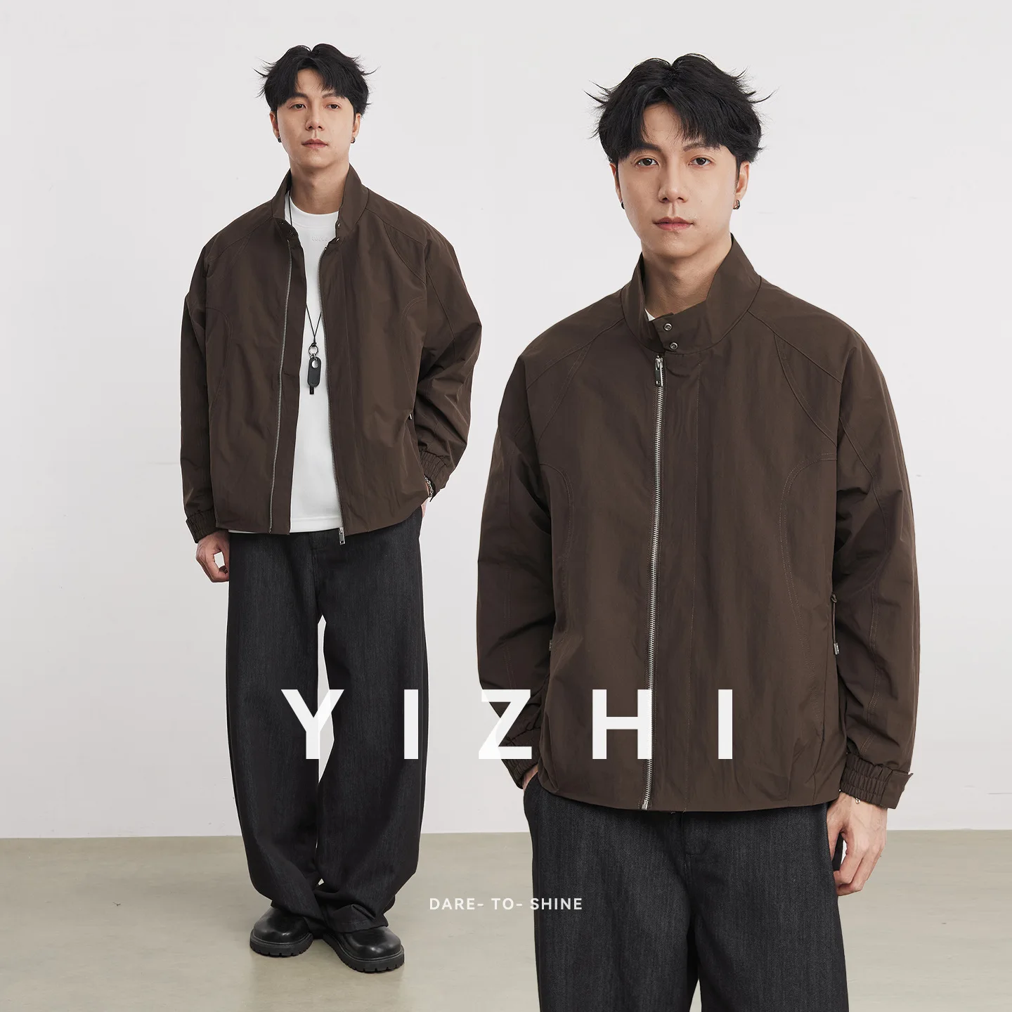 

Retro Stand-Up Collar Jacket Men, Spring Autumn 2026 New Style, Loose Short Fit, Versatile, Fashionable And Stylish Coat