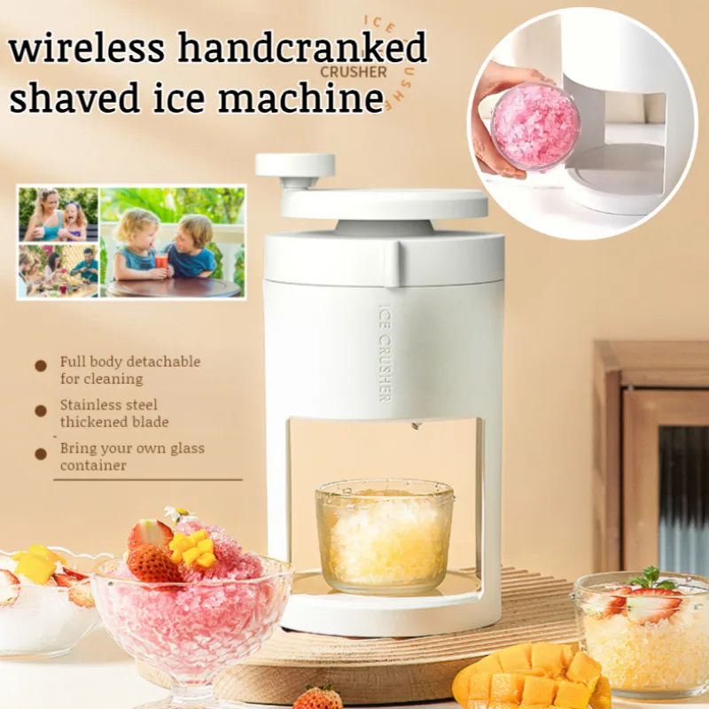 Removable cleaning Home small handcranked shaved ice machine wireless sheep ice icemaking icebreaking machine