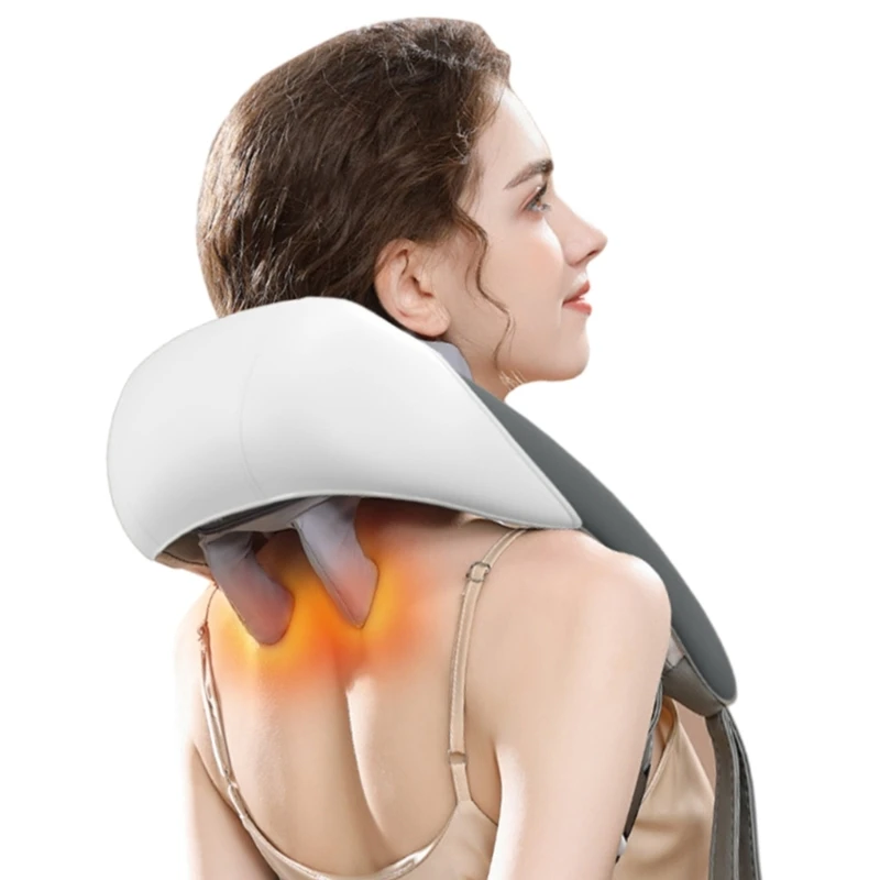 5D Kneading Neck Massager,Shiatsu Back Neck Massager with Heat,Cordless Electric Enjoy It Neck Massager,Deep Drop Shipping