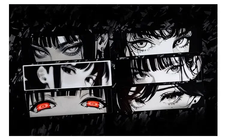 Waterproof JDM Anime Girl Eyes Vinyl Decal Anime Eyes Sticker for Motorcycle Scooter Car Window Itasha Decor