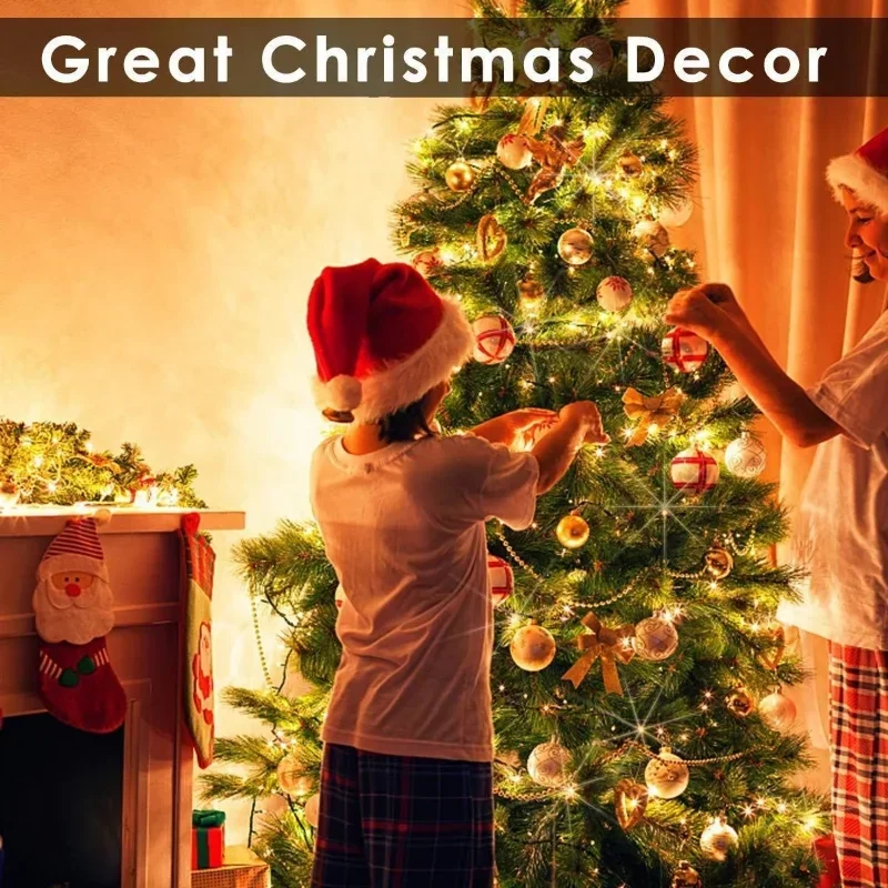 5/10/20/30M USB Fairy String Lights LED Sliver Wire Lights With 8 Lighting Modes Remote Control For Bedroom Christmas Decor