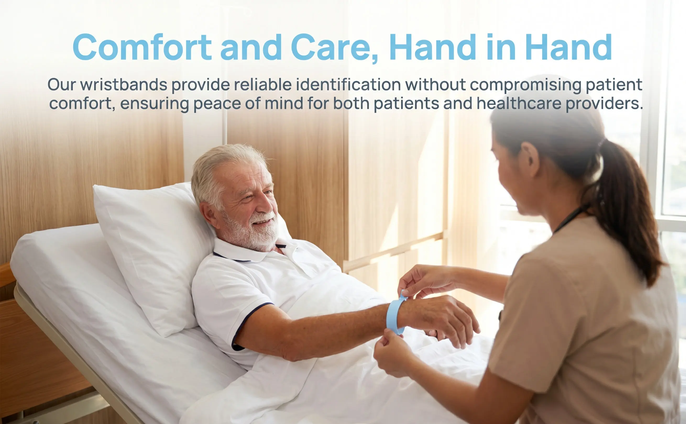 100Pcs Wristbands Blank Disposable PVC Hospital Wristbands for Patient Identification Comfortable Long-Wear Use