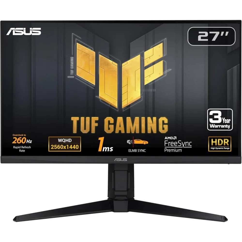 Tuf Gaming 27 "1440p Gaming Monitor (vg27aqml1a)-qhd (260 x), Hz, 1ms, schnelle Ips, extreme Low Motion Blur Sync