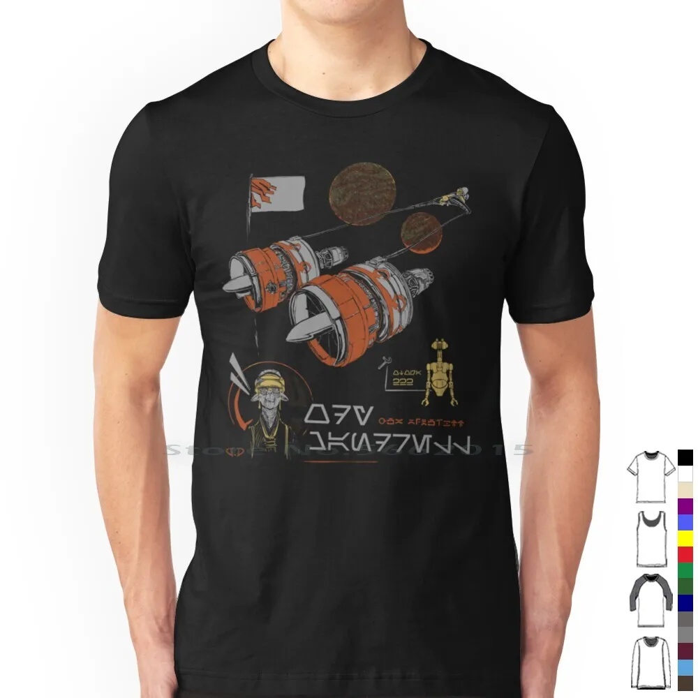 Ody Mandrell Podracer T Shirt 100% Cotton Podracing Podracer Ody Mandrell Phantom Menace Episode 1 Prequels Clone Wars Book Of