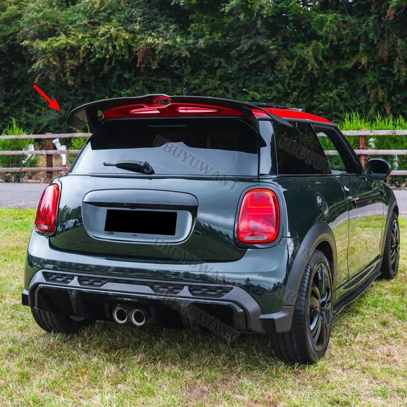 For BMW MINI F56 3-Door JCW 2 Doors High-Kick Rear Deck Spoiler Lid Tail Fin Carbon Fiber