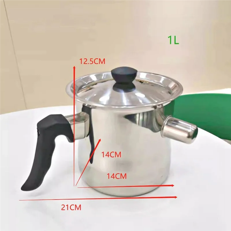 HLZS-Intermediate Interlayer Water Injection Stainless Steel Pot Thermal Conductivity Household Hot Coffee Boiling Milk Pot