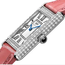 CARNIVAL Womens Fashion Square Quartz Watch Ladies Brand Luxury Waterproof Ultra Thin 5mm Dress Wristwatch for Women Reloj Mujer