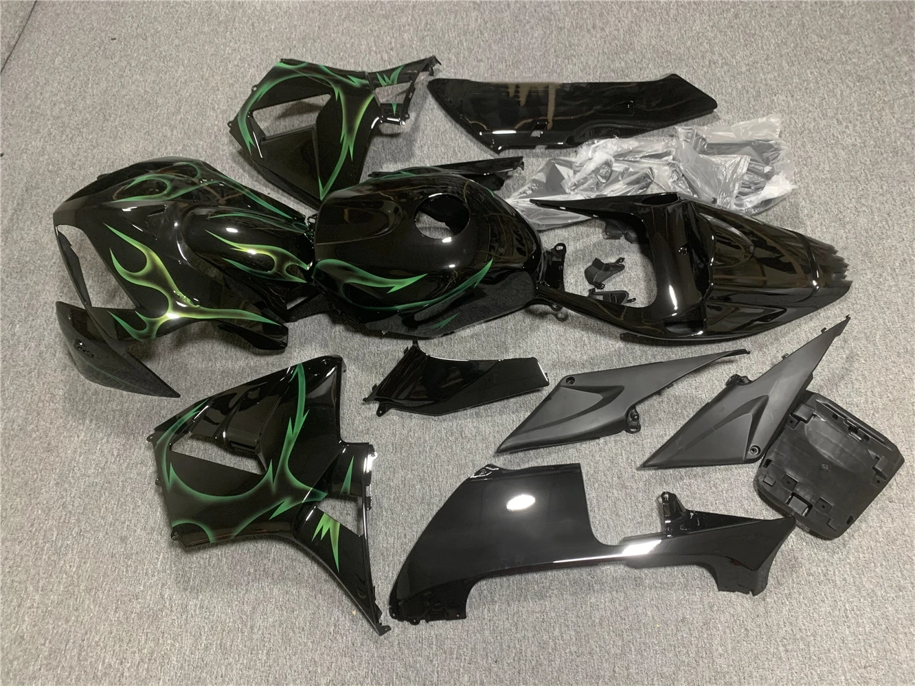 Motorradverkleidungsset passend für CBR600RR 2005 2006 F5 CBR600 05 06 Verkleidung Schwarz Grün Motorradgehäuse