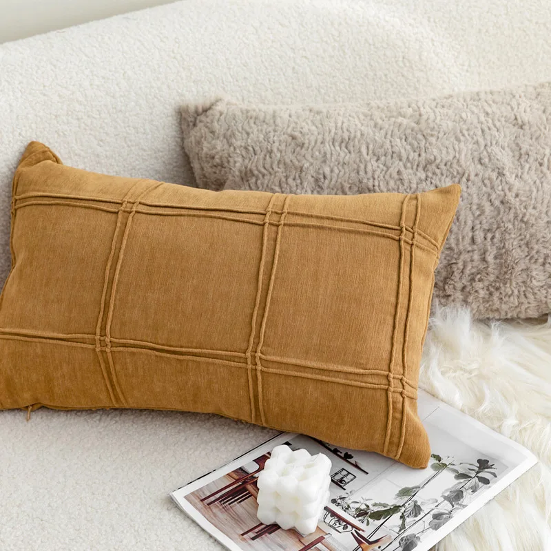 Nordic Orange Waist Pillowcase Pillow Covers Modern Light Luxury Simplicity Cushion Cover 30*50 Home Sofa Bedside Pillow Cases