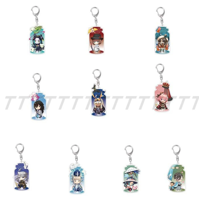 Game Mash Kyrielight Fujimaru Ritsuka Jeanne d'Arc Keychain Doll Anime Douman Enkidu Ashiya Acrylic Keyring Pendant for Gift