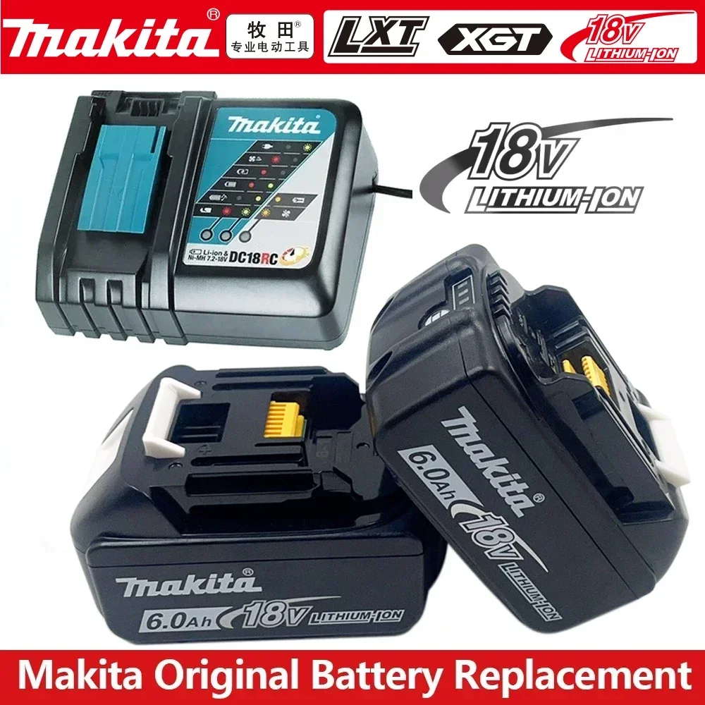 

100% подлинная батарея Makita 6Ah/5Ah/3Ah для Makita 18 В BL1840 BL1830B BL1850B BL1850 BL1860 BL1815, сменная литиевая батарея