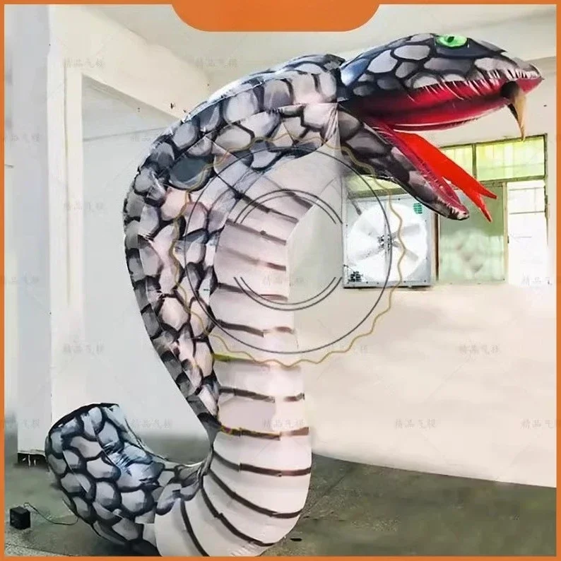 Inflatable simulation python, giant python, cobra, air model, New Year's zodiac, forest horror, Halloween party hanging set