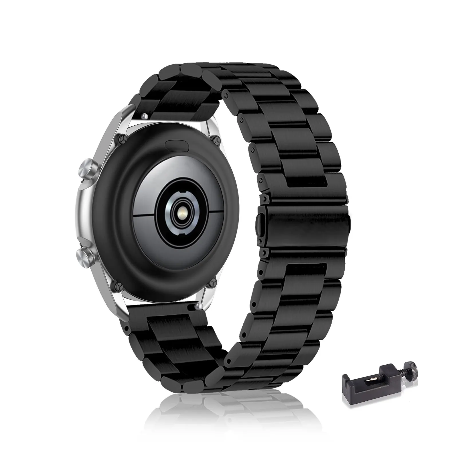 

Ремешки из нержавеющей стали для Samsung Galaxy Watch 3, ремешок 41 мм, сменный металлический ремешок с тремя колонами