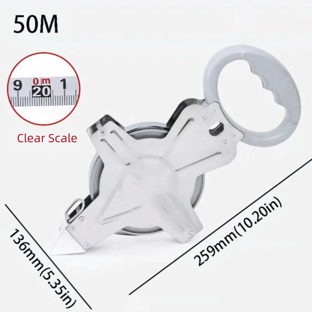 Высококачественная портативная линейка со стальной рамой, прецизионная измерительная длинная стальная лента, линейка из нержавеющей стали, открытая катушка