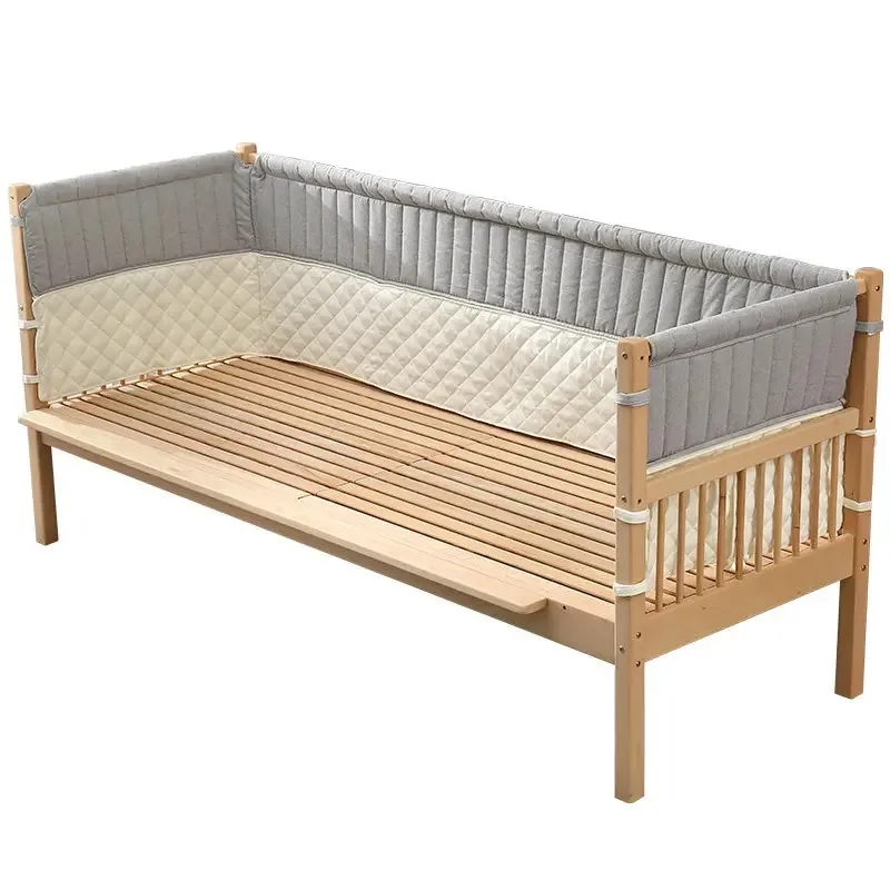 Children's Bed ，Splicing Bed， Solid Wood Baby Cot, Splicing Queen Bed ，Customized Widened Bed with Guardrail