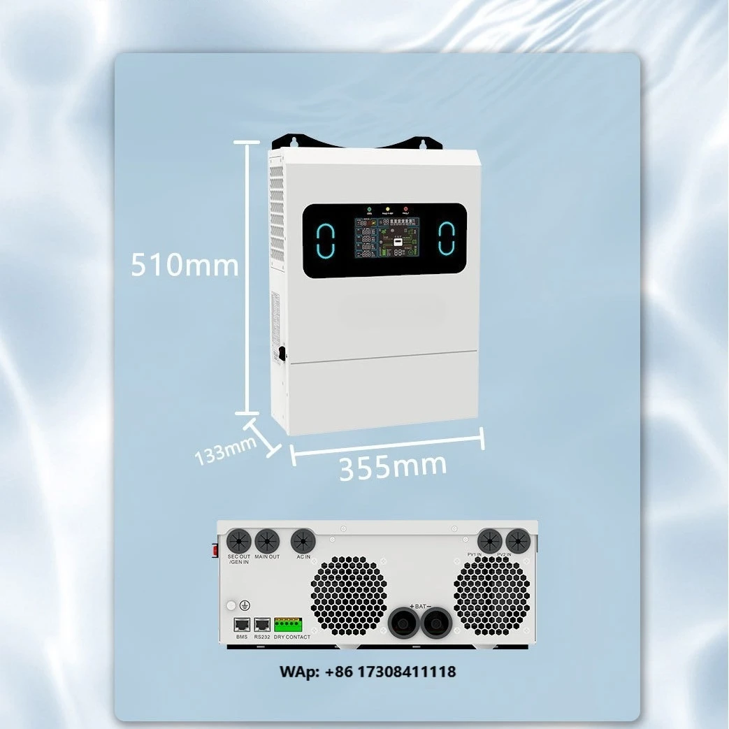 Single-phase 220V 122 kW DC/AC Solar Inverter with Dual Home Energy Storage Double PV Input and High Efficiency
