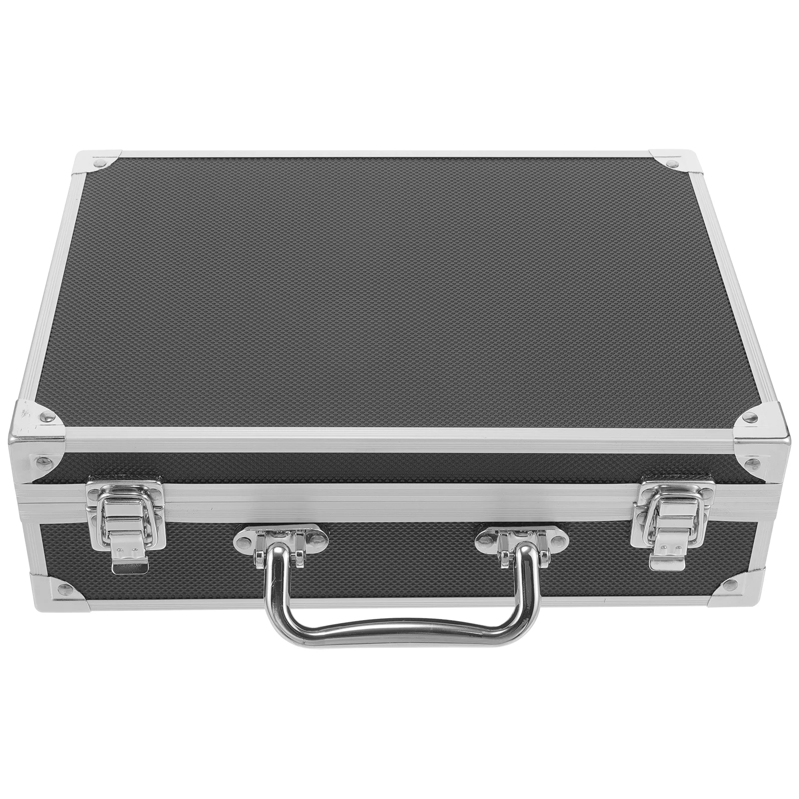 

Toolbox Sound Card Metal Suitcase Aluminum Alloy Briefcase Equipment Briefcases for Hard Black Small Man