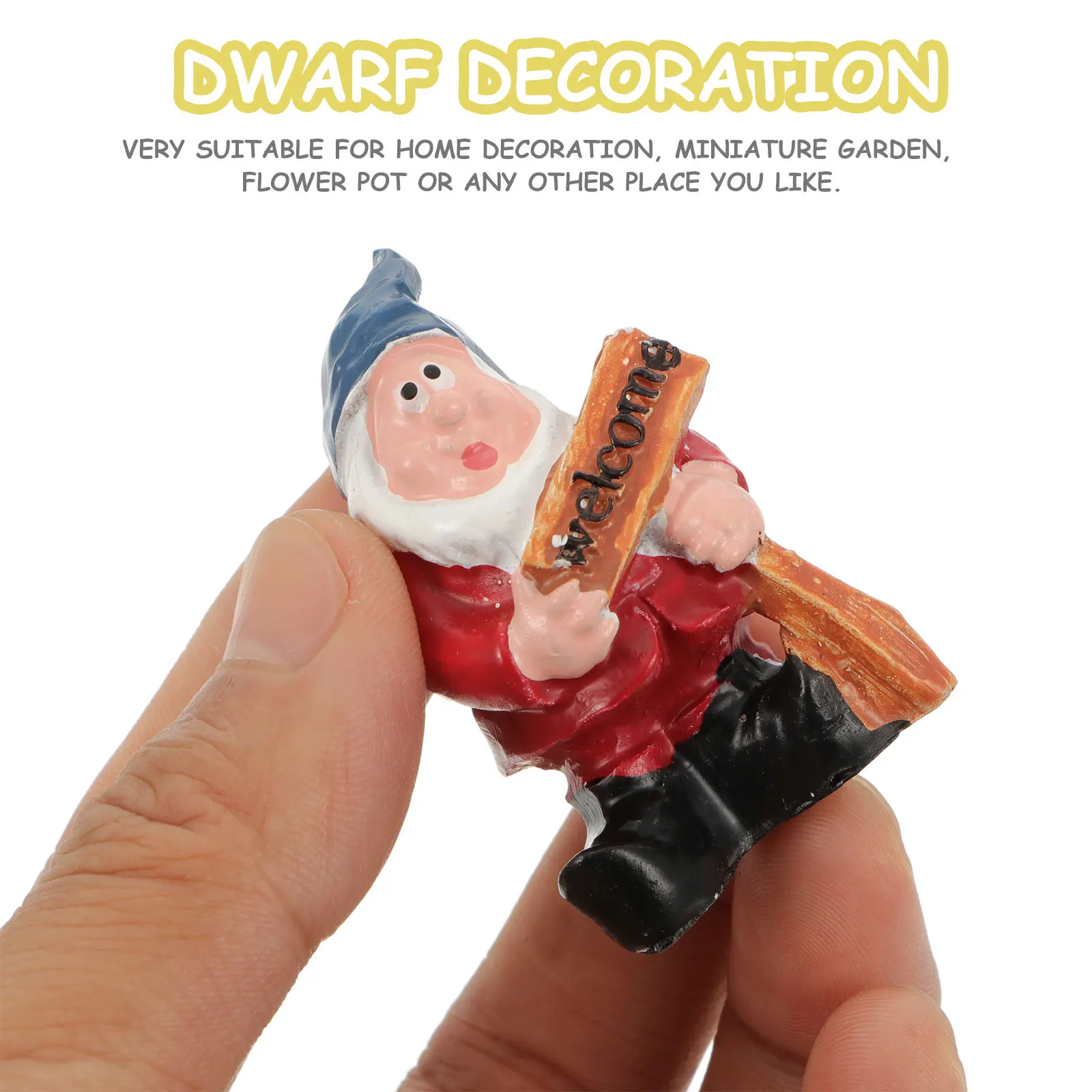 

7Pcs Garden Resin Dwarf Ornaments Colorful Desktop Microlandscape Decorations Cake Toppers Resin Decor Dwarf Ornament