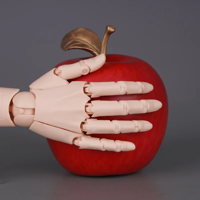 Modelo de mão humana de 10.5cm com articulações de dedo móveis 1:2 simulação palma ornamento de mesa brinquedo torcido ovo surpresa presentes caixa cega