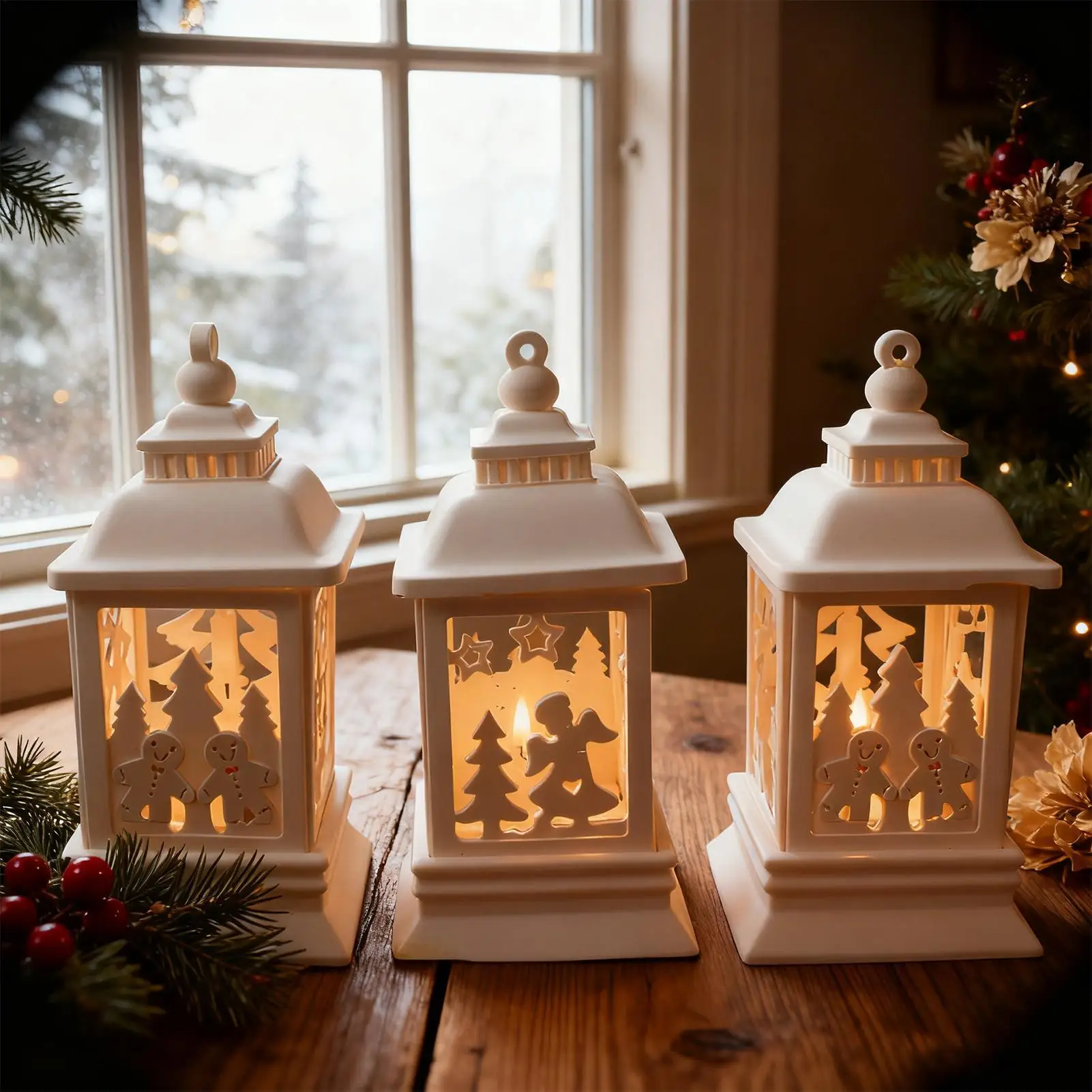 

Christmas Molds Non-Stick Reusable Set Christmas Candle Molds Holiday Decor for Wax Plaster Party Lantern Home Decor Arts &