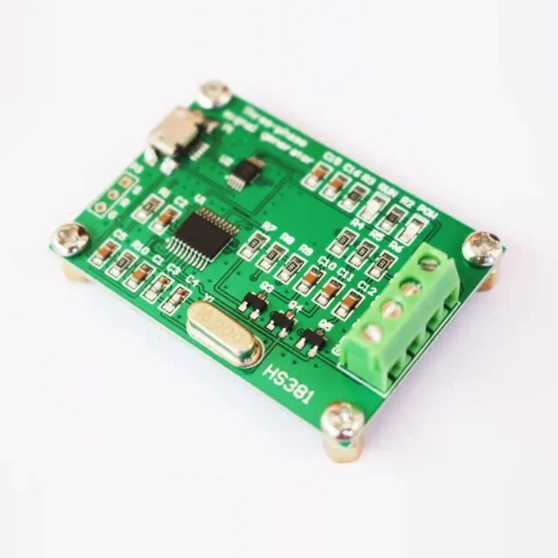 USB 3-Phase Sine Signal Generator, Phase 0~360° Adjustable, Frequency 0.1~2000Hz, Lab Low Frequency Analog Signal Source