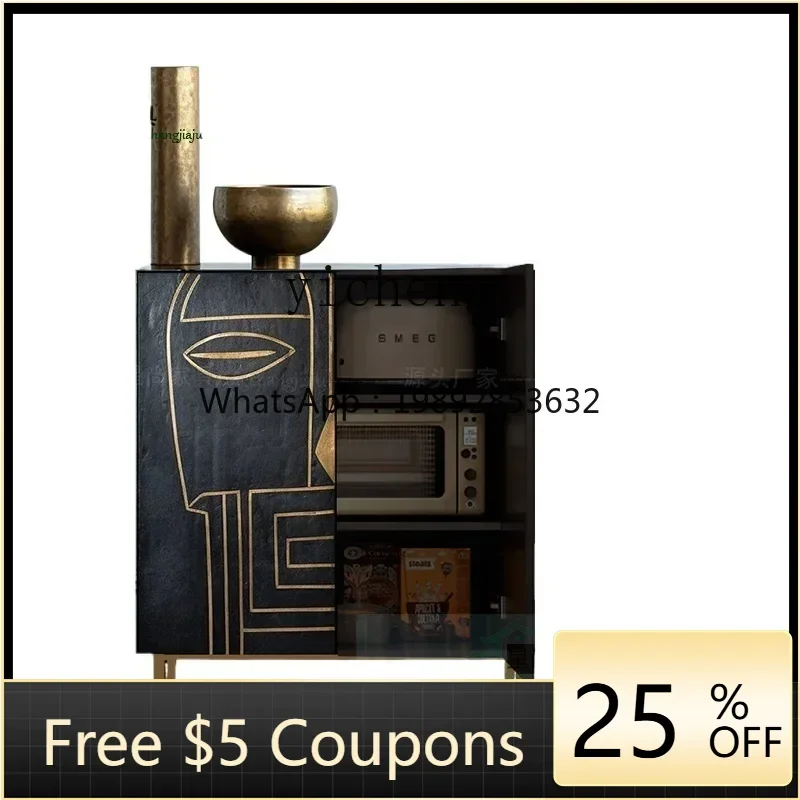 

TQH dining side cabinet light luxury high-end vertical cabinet medieval mystery creative decorative cabinet