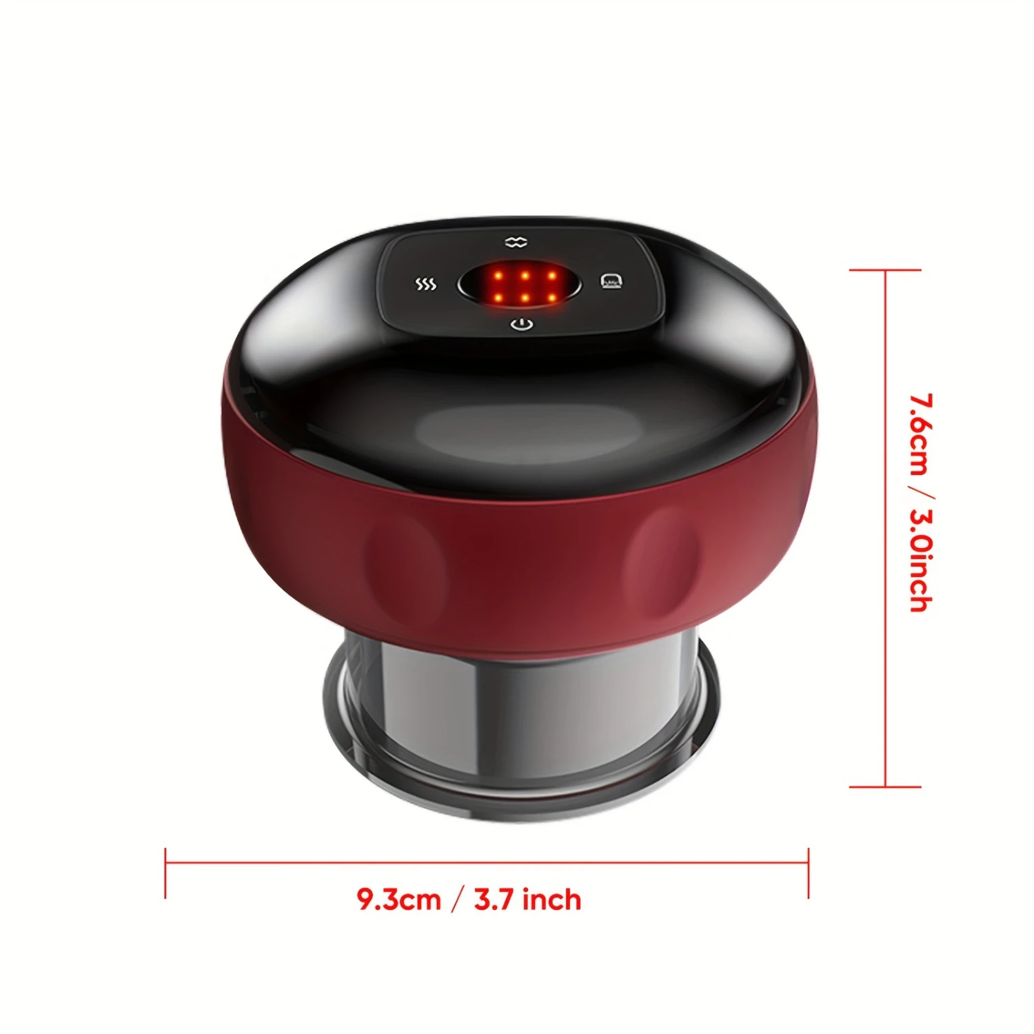 Cupping Device, 12 Levels Heating & Suction & 4-in-1 Smart Cupping Therapy Set, with Changeable Cups & 2 Massage Oils