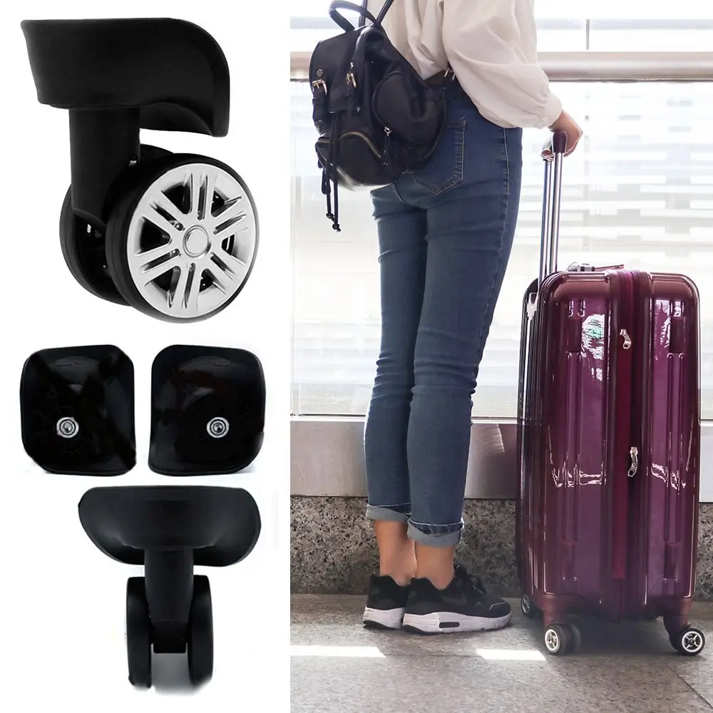 A65 Silent Universal Wheels Replacement Luggage Caster Accessories Suitcases Repair Trolley Rubber Wheels Silent Luggage Wheels