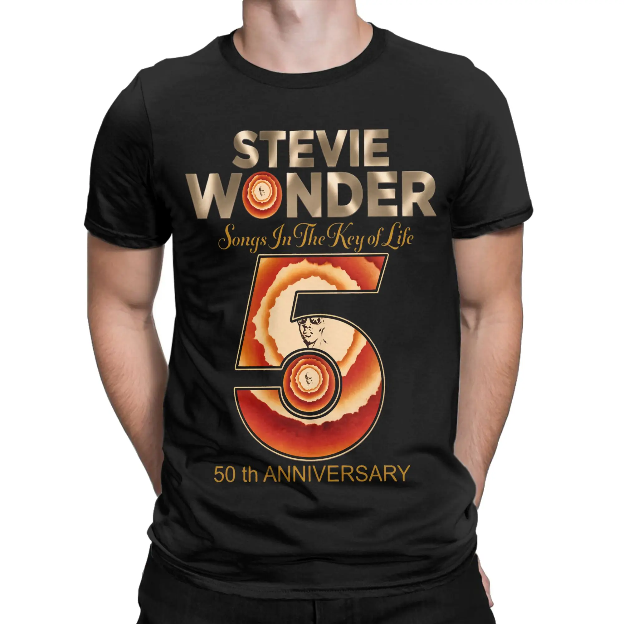 Stevie Wonder Songs in The Key of Life 50th Anniversary Tour  Tee Shirt for Men Women Gift T Shirts  Cotton Clothes