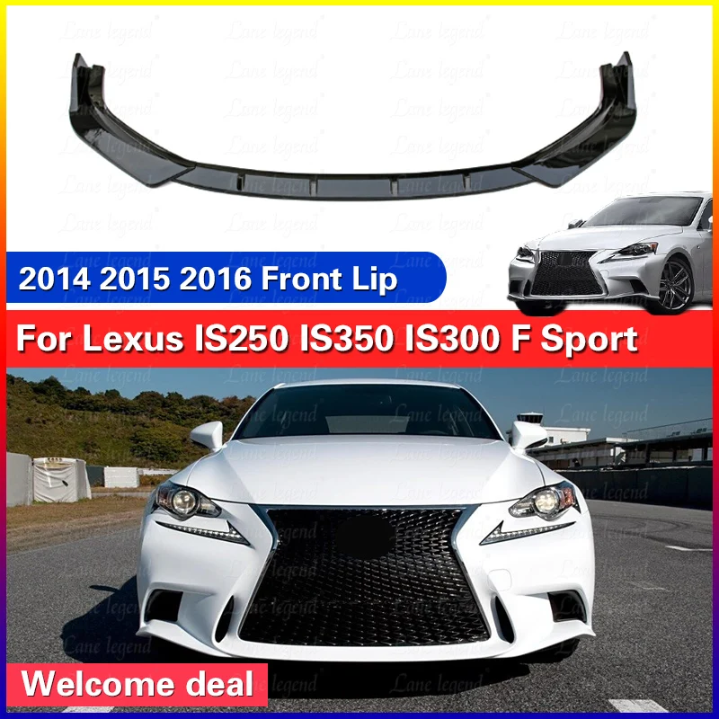 Car Front Bumper Splitter Lip Chin Spoiler Body Kit Diffuser Protector Guard For Lexus IS250 IS350 IS300 F Sport 2014 2015 2016