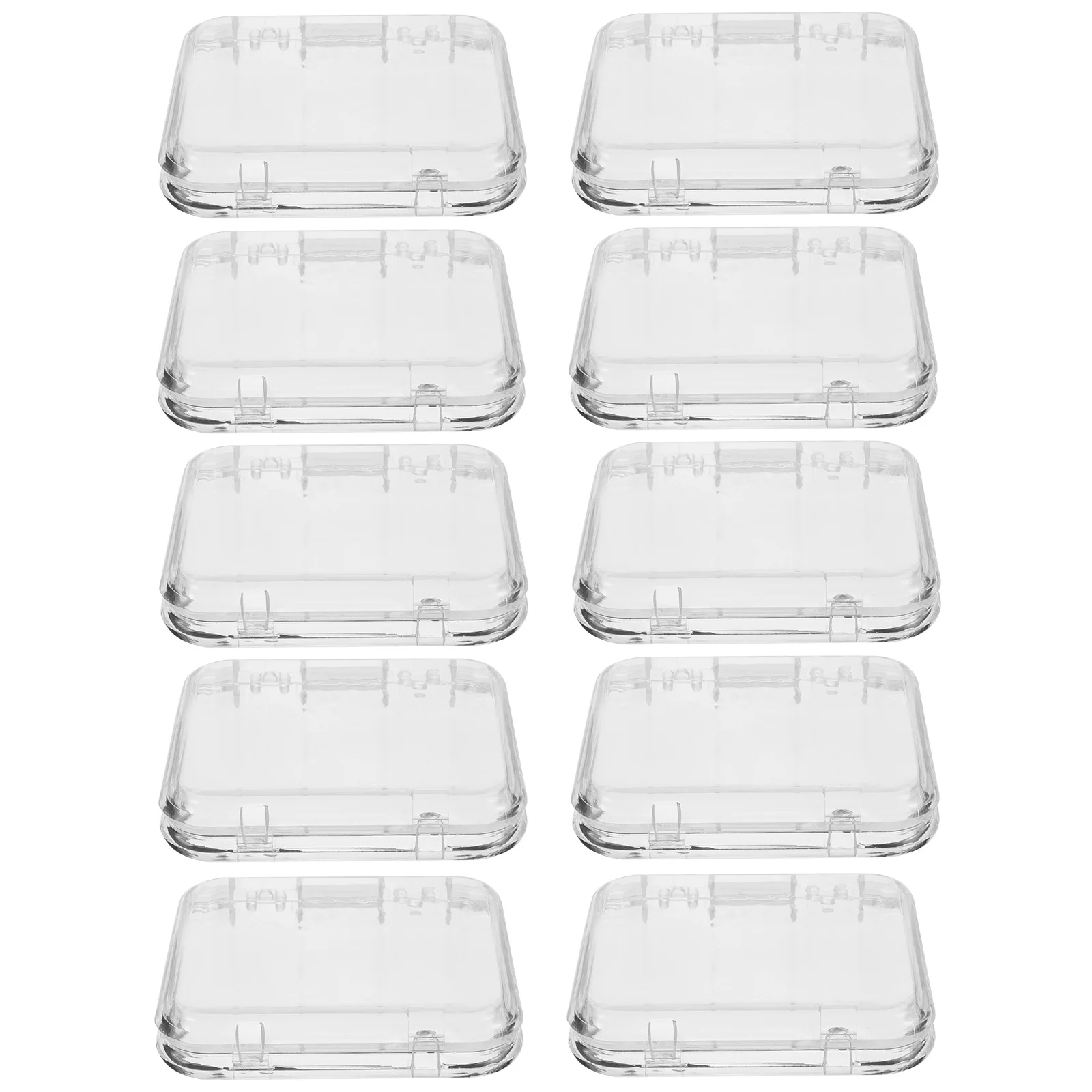 

15pcs Clear Small Organizer Boxes 75X75X16Mm Transparent Plastic Storage Containers For Coins Stamps Jewelry Earrings Rings